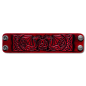 Preview: Leather Wristband 48mm (1 7/8 inch) Dragons (12) cherry red-antique