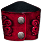 Preview: Leather Bracelet 80mm (3 1/8 inch) Dragons (12) cherryred-antique