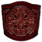 Preview: Leather Bracelet 80mm (3 1/8 inch) Celtic Cross (4) mahogany-antique
