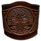 Preview: Leather Bracelet 80mm (3 1/8 inch) Tree of Life in Knot (6) brown-antique