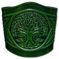 Preview: Leather Bracelet 80mm (3 1/8 inch) Tree of Life in Knotwork (6) green-antique