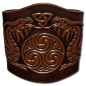 Preview: Leather Bracelet 80mm (3 1/8 inch) Dragons (12) brown-antique