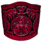 Preview: Leather Bracelet 80mm (3 1/8 inch) Dragons (12) cherryred-antique