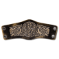 Preview: Leather Bracelet 80mm (3 1/8 inch) Spiral with Dogs (2) black-antique