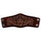 Preview: Leather Bracelet 80mm (3 1/8 inch) Dragons (12) brown-antique