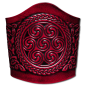 Preview: Leather Bracelet 90mm (3 9/16 inch) Spiral with Dragons (1) cherryred-antique