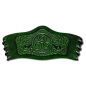 Preview: Leather Bracelet 90mm (3 9/16 inch) Triskel with Tree of Life (5) green-antique