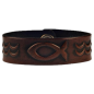 Preview: Leather Wristband 20mm 'Fish' brown-antique