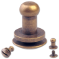 Preview: Knopfschraubnieten 4,5mm messing-antik