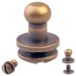 Preview: Button Screw Studs 5mm brass-antique