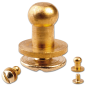 Preview: Knopfschraubnieten 5mm messing-glänzend (goldfarben)