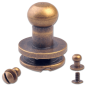 Preview: Knopfschraubnieten 6mm messing-antik