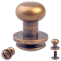 Preview: Knopfschraubnieten 8mm messing-antik