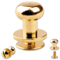 Preview: Knopfschraubnieten 8mm messing-glänzend (goldfarben)