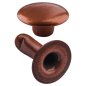 Preview: Doppel-Hohlnieten Ziernieten 2-teilig 9mm "9/10" aus Eisen (nickelfrei), Finish: kupfer-antik