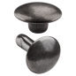 Preview: Doppelkopf-Hohlnieten Ziernieten 2-teilig 9mm "9/10/2" aus Eisen (nickelfrei), Finish: nickel-antik