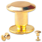 Preview: Screw Rivets 5MM brass-glossy (gold-colored)