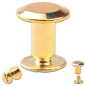 Preview: Schraubnieten 7MM messing-glänzend (goldfarben)
