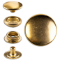 Preview: Brass (nickel free) Ring-Spring Snap Fastener Button 'F3' 15.5mm, Press Snap Button, Gold-Glossy (gold-coloured)