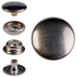 Preview: Brass (nickel free) Ring-Spring Snap Fastener Button 'F3' 17mm, Press Snap Button, Finish: Nickel-Glossy