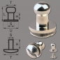 Preview: Button Screw Studs 5mm nickel-glossy