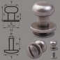 Preview: Button Screw Studs 8mm nickel-antique