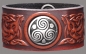 Preview: Leather Wristband Triskel-Dragon