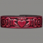 Preview: Leather Wristband 20mm (4/5 inch) Claddagh (7)