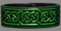 Preview: Leather Bracelet 24mm (15/16 inch) Knotwork (1) green-antique