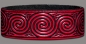 Preview: Leather Bracelet 24mm (15/16 inch) Spiral (3) cherry red-antique