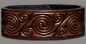 Preview: Leather Bracelet 24mm (15/16 inch) Spiral (4) brown-antique