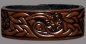 Preview: Leather Bracelets 24mm (15/16 inch) Intertwined Birds (10) brown-antique