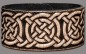Preview: Leather Bracelet 32mm (1 1/4 inch) Knotwork (1) black-antique