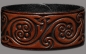 Preview: Leather Bracelet 32mm (1 1/4 inch) Spiral (4) brown-antique
