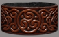 Preview: Leather Bracelet 32mm (1 1/4 inch) Triskel (5) brown-antique