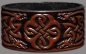 Preview: Leather Bracelet 32mm (1 1/4 inch) Knotwork with Dragons Head (8) brown-antique