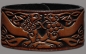 Preview: Leather Bracelet 32mm (1 1/4 inch) Lions (10) brown-antique