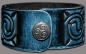 Preview: Leather Bracelet 32mm (1 1/4 inch) Spiral (3) blue-antique