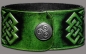 Preview: Leather Wristband 32mm (1 1/4 inch) Tree of Life (6) green-antique