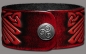 Preview: Leather Bracelet 32mm (1 1/4 inch) Trinity with Birds (16) mahogany-antique