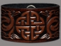 Preview: Leather Bracelet 40mm (1 9/16 inch) Knotwork with Birds (5) brown-antique