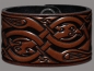 Preview: Leather Bracelet 40mm (1 9/16 inch) Intertwined Birds (8) brown-antique
