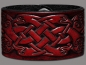 Preview: Leather Bracelet 40mm (1 9/16 inch) Birds (10) mahogany-antique