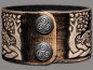 Preview: Leather Bracelet 40mm (1 9/16 inch) Horses (11) black-antique