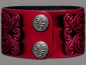 Preview: Lederarmband 40mm Drachen (12) kirschrot-antik