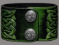 Preview: Lederarmband 40mm Lebensbaum (16) grün-antik