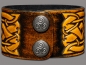 Preview: Leather Bracelet 40mm (1 9/16 inch) Celtic Dogs (9) honey-antique