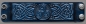 Preview: Leather Wristband 48mm (1 7/8 inch) Triskel Dragon-Heads (3) blue-antique