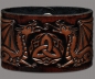 Preview: Leather Wristband 48mm (1 7/8 inch) Dragons (12) brown-antique