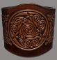 Preview: Leather Bracelet 80mm (3 1/8 inch) Spiral with Snakes (1) brown-antique